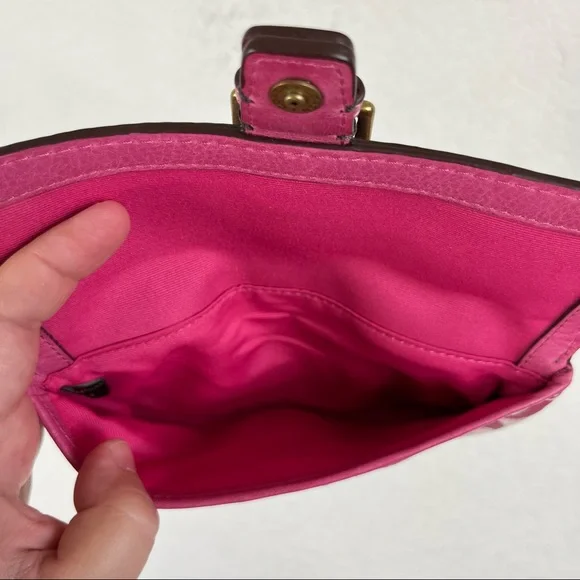 COACH NY Metallic Monogram Signature C Wristlet Wallet Clutch - Picture 5 of 5